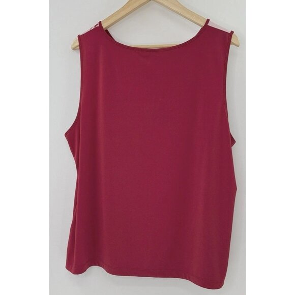 Bob Mackie Wearable Art Sleeveless Liquid Knit Blouse Sz XL Boho Art To Wear - Picture 2 of 7